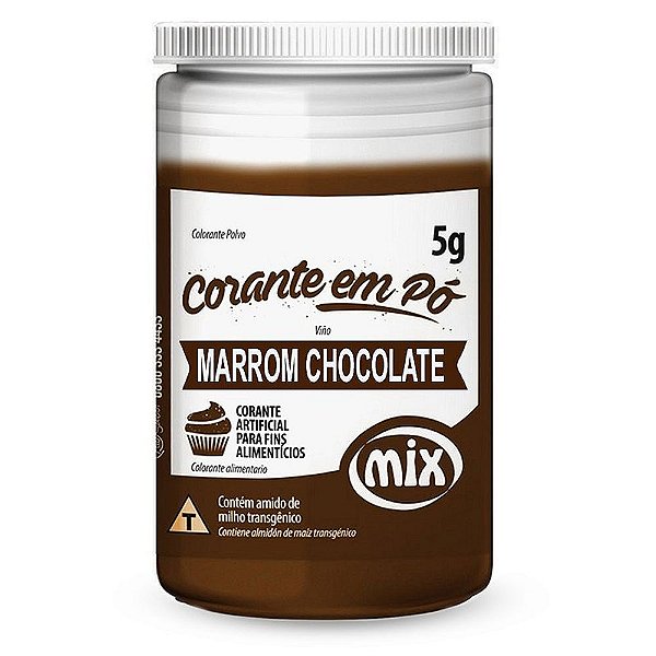 Corante Pó Marrom Chocolate 5g - Mix