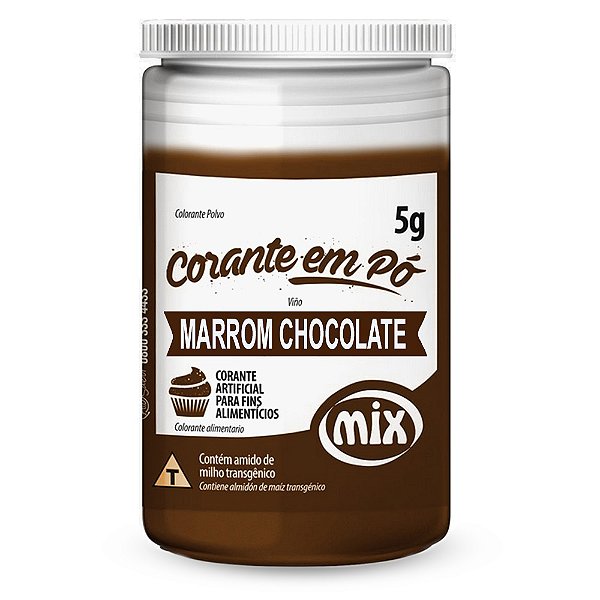 Corante Pó Marrom Chocolate 5g - Mix