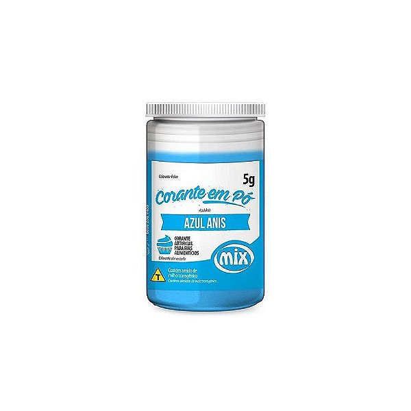 Corante Pó Azul Anis 5g - Mix