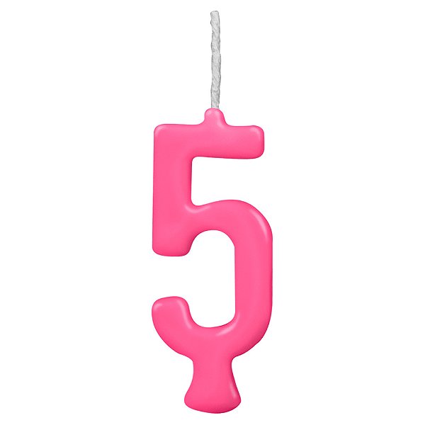 Vela Pink Número 5