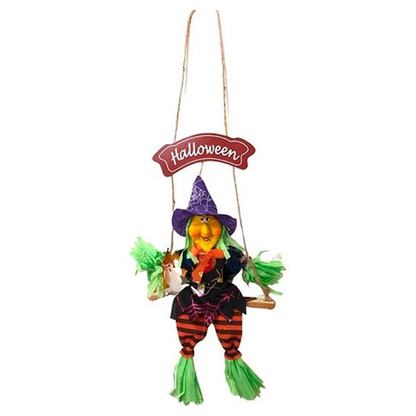 Bruxinha Decorativa Halloween 55cm