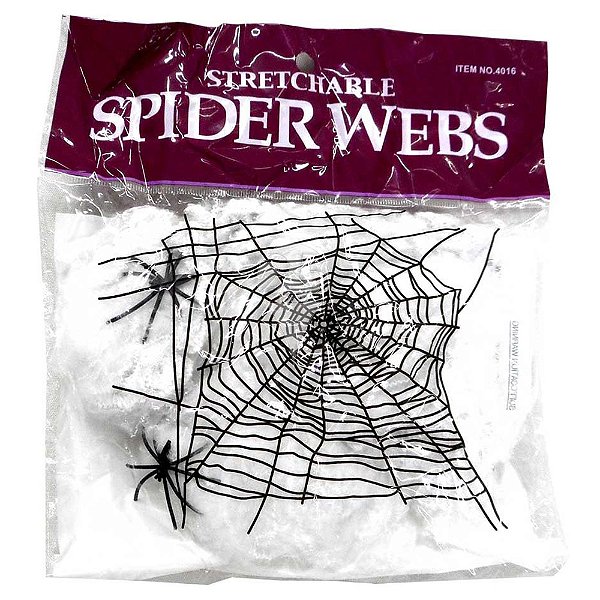 Teia de Aranha Halloween Branco 20gr