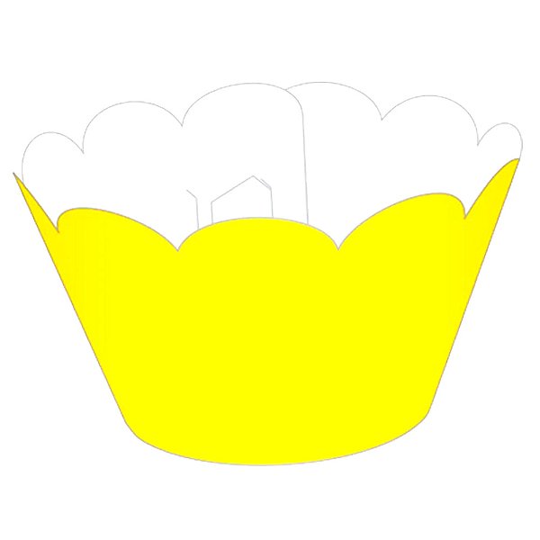Saia Mini Cupcakes 12Un Amarelo