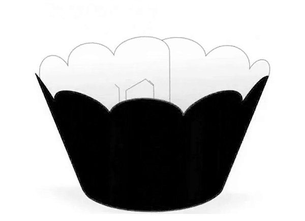 Saia Cupcake Preto 12un - Nc Toys