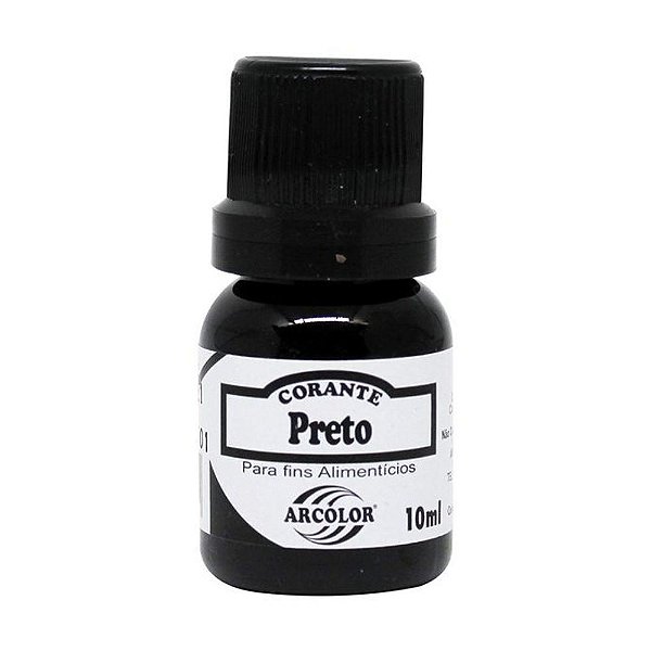 Corante Líquido Preto 10ml - Arcolor