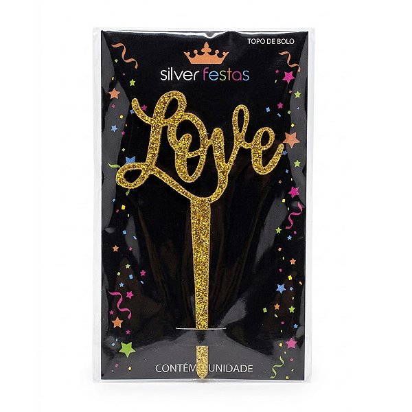 Mini Topo Love Dourado - Silver