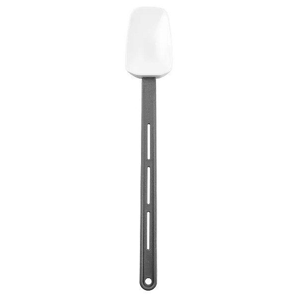 Espátula Silicone Alta Temp 26,5cm Gancho Branco/Cinza