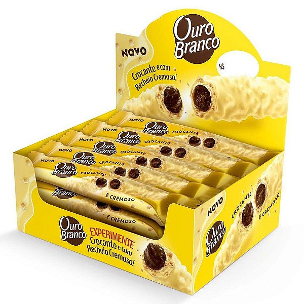 Biscoito Wafer Ouro Branco | 15 Unidades