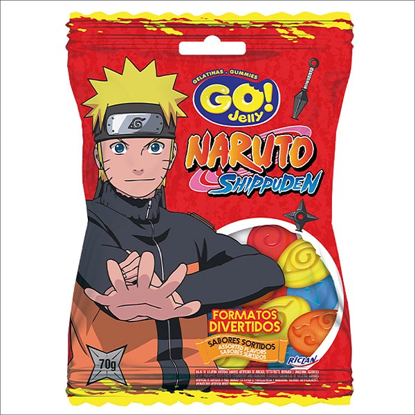 Bala Gelatina Jelly Naruto Sortido 70gr