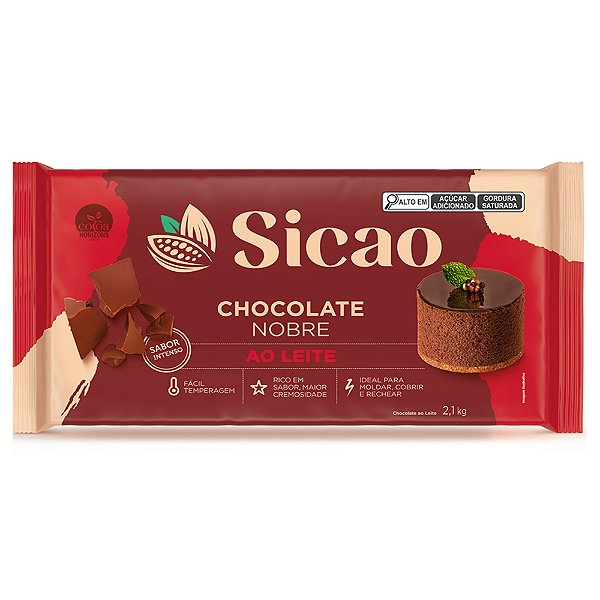 Chocolate Sicao Barra 2,1kg Ao Leite