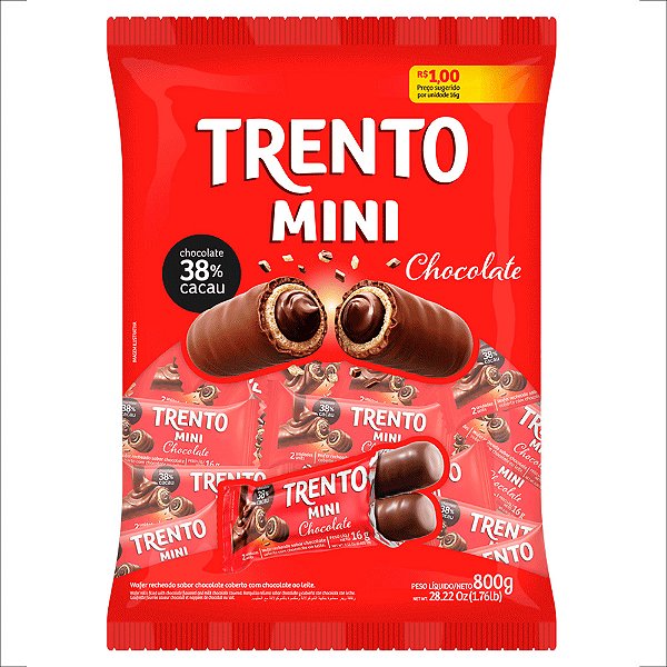 Chocolate Trento Mini Chocolate 50 Unidades