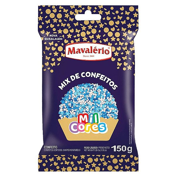 Mix de Confeitos Azul 150g - Mavalério