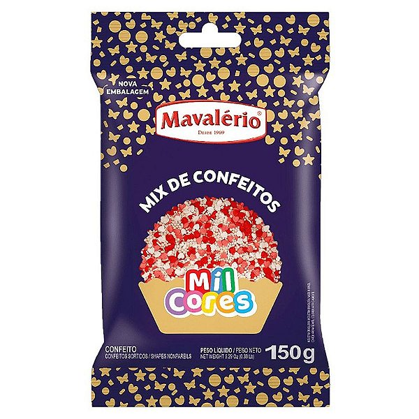 Mix de Confeitos Rosa 150g - Mavalério