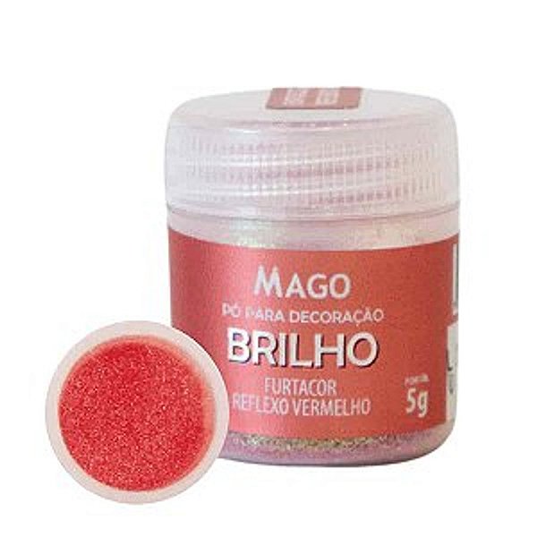 Pó para Decoração Reflexo Vermelho 5G Mago