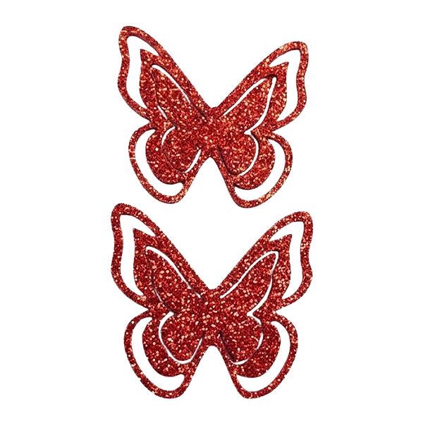 Borboleta 3D EVA Vermelha 10Un - Artes Rufino
