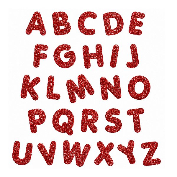 Letra Eva Vermelho F - Fábrica de Letras