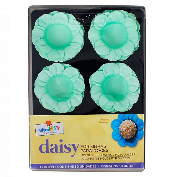 Forminhas Daisy 50 Unidades Verde Aqua