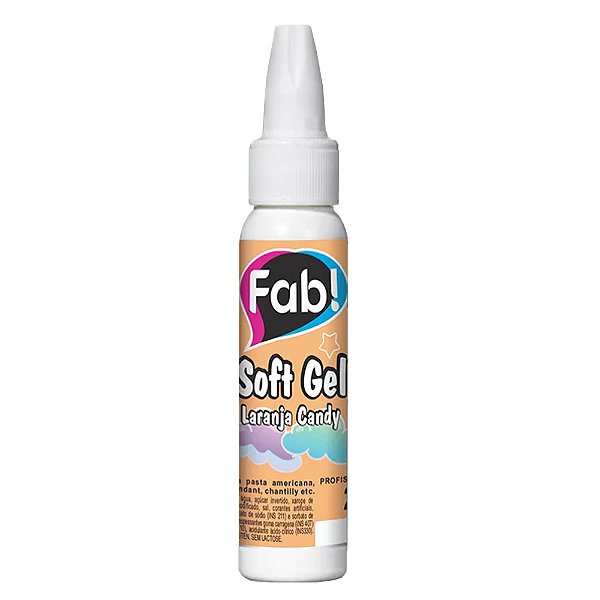 Corante Soft Gel Laranja Candy 25gr Fab (Próximo da validade)