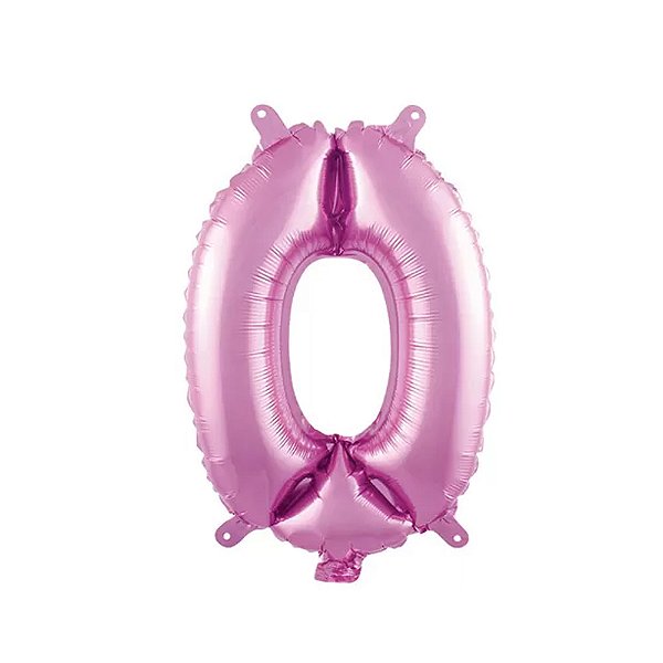 Balão Metalizado 16P Rosa Número 0