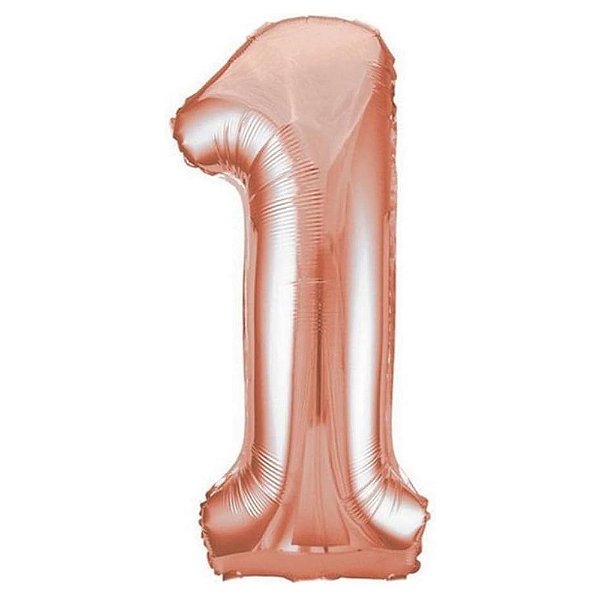Balão Metalizado 30 para 32P Rose Número 1