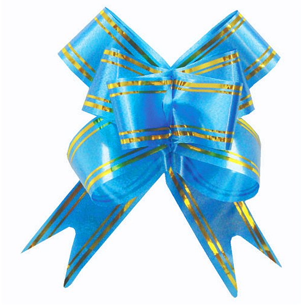 Laço Tradicional Médio com 10 Unidades Azul Claro