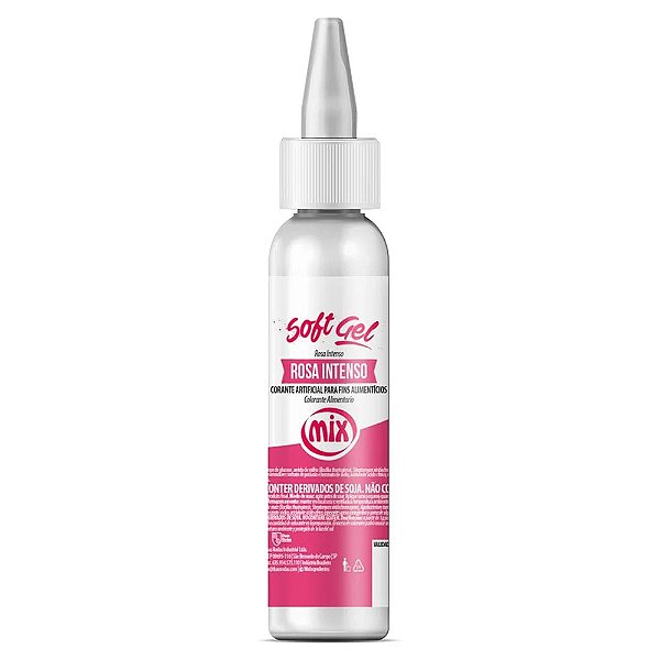 Corante Soft Gel Rosa Intenso 25g - Mix