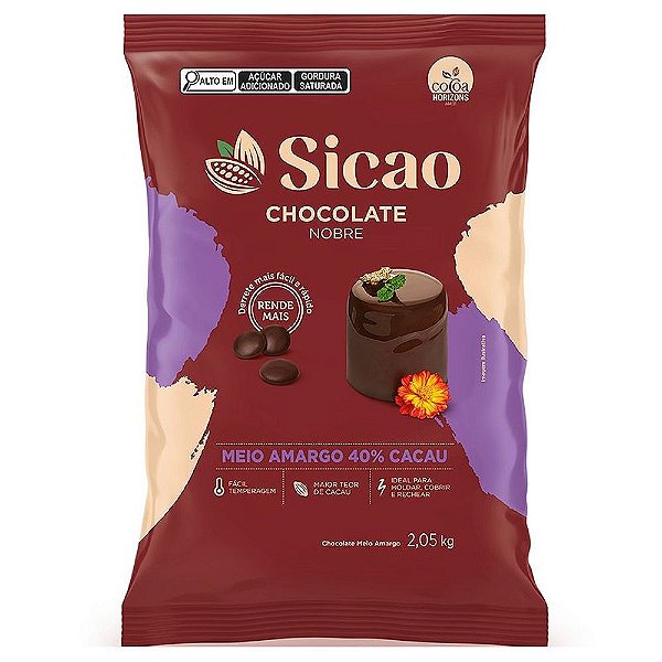Chocolate em Gotas Meio Amargo 2,05kg - Sicao