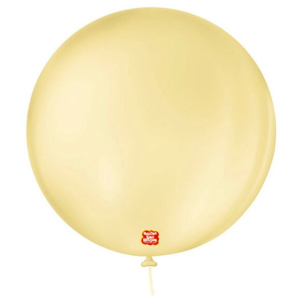 Balão 5 Liso Redondo Bege 50un - São Roque