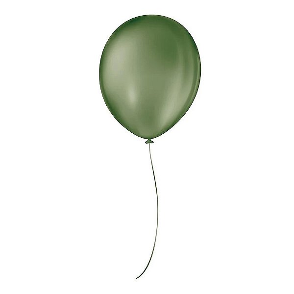 Balão 9 Liso Verde Eucalipto 50un - São Roque