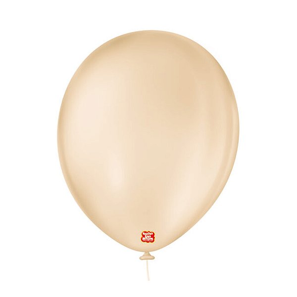 Balão 11 Liso Redondo Bege 50un - São Roque