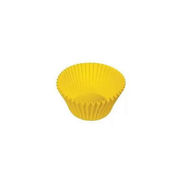 Forminha Forneável Mini Cupcake Amarelo | 54 Unidades