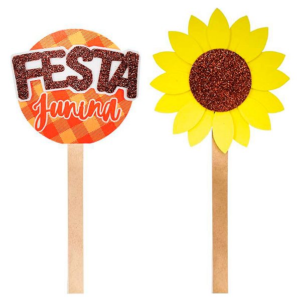 Pick Decorativo Festa Junina Kit Redondo