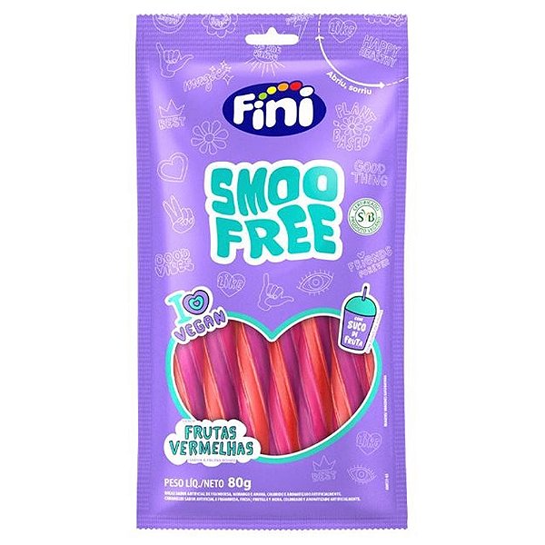 Fini Tubes Smoofree Frutas Vermelhas 80gr