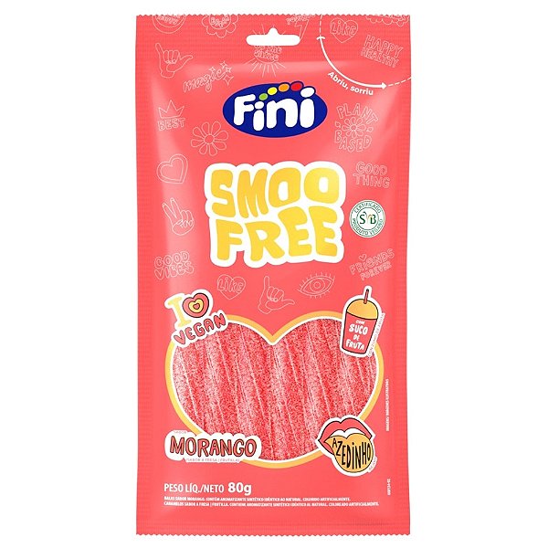 Fini Tubes Smoofree Morango Cítrico 80gr