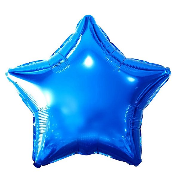 Balão Metalizado 18P Estrela Azul - Br Festas