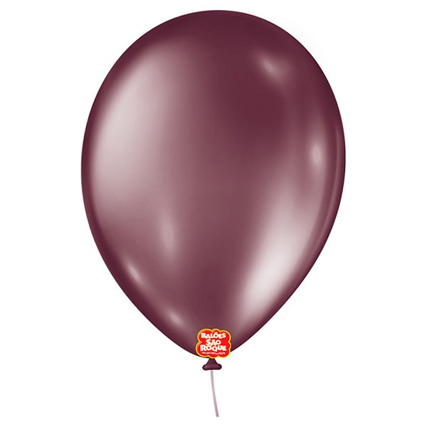 Balão 9 Metálico Marsala  25un - São roque