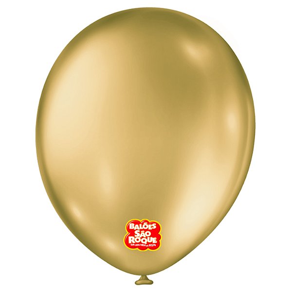 Balão 11 Metallic Ouro com | 25 Unidades