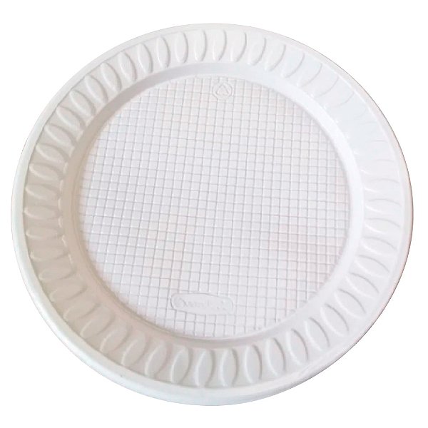 Prato Descartável Pr21cm 10un Branco