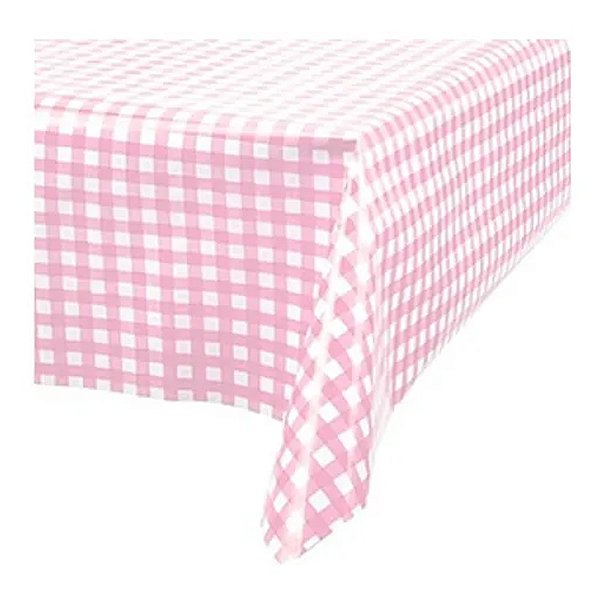 Toalha Perolizada Xadrez Rosa 78X78cm 10un - Inove