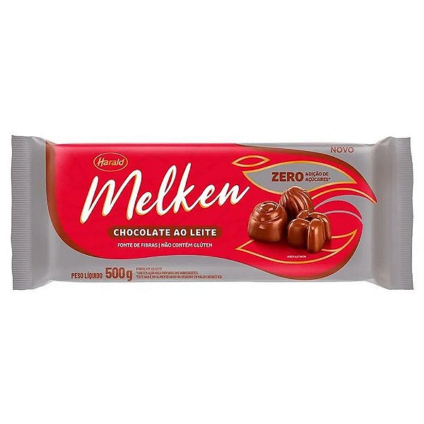 Chocolate Melken em Barra Ao Leite Zero 500G - Harald