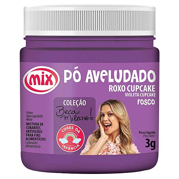 Corante Pó Aveludado 3gr Beca Roxo Cupcake