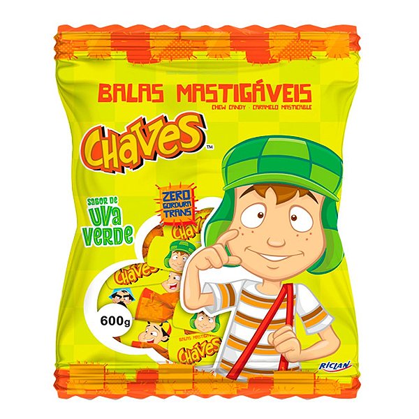 Bala Personagem Chaves 600G Uva Verde