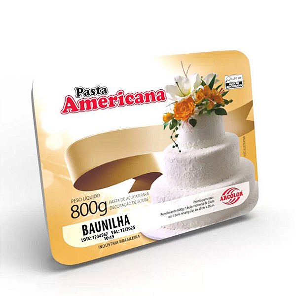 Pasta Americana Baunilha 800g - Arcolor