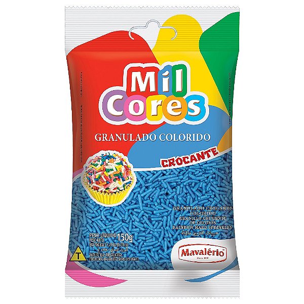 Granulado Crocante Mil Cores 150G Azul Mavalério