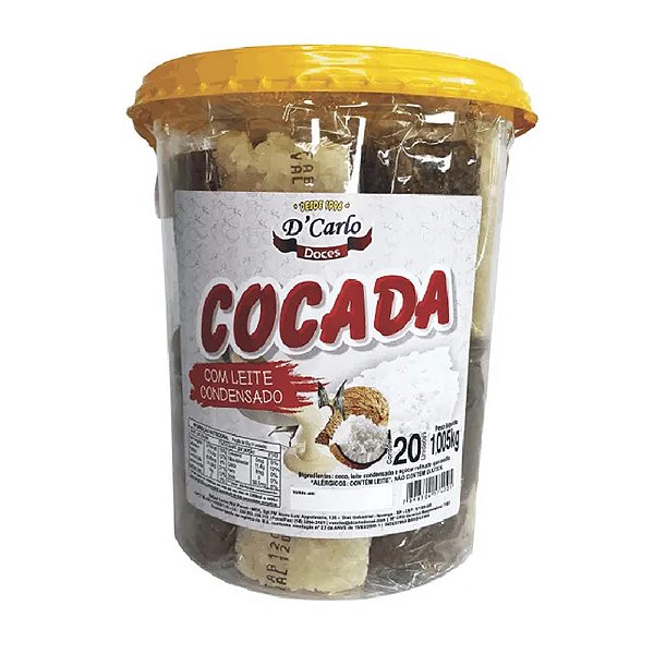 Cocada Mista Palito 1,005kg Dcarlo Pote