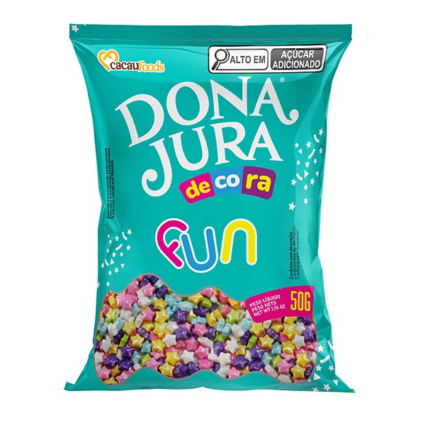 Confeito Decora Fun Star 50g - Dona Jura