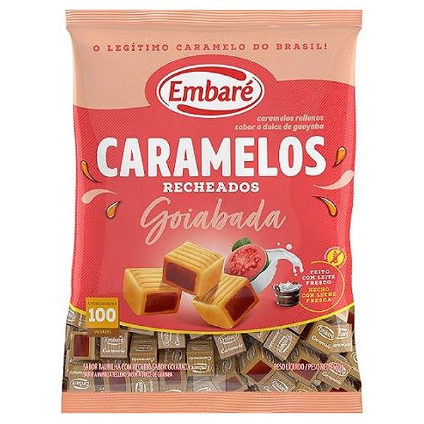 Bala Caramel 660gr Leite/Goiabada Embaré