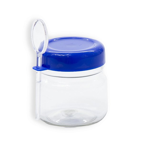 Pote Geleinha 40ml 10un com Tampa Azul Bic e Colher