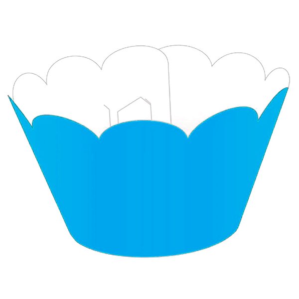 Saia Mini Cupcakes 12Un Azul