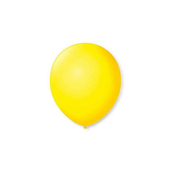 Balão 11 Liso Redondo Amarelo Citrino  50un - São Roque